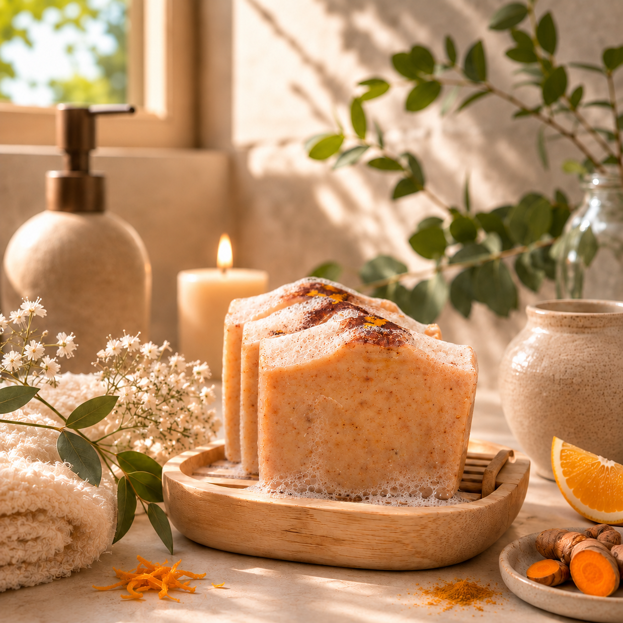 Cúrcuma y Naranja: Brillo y Aromaterapia