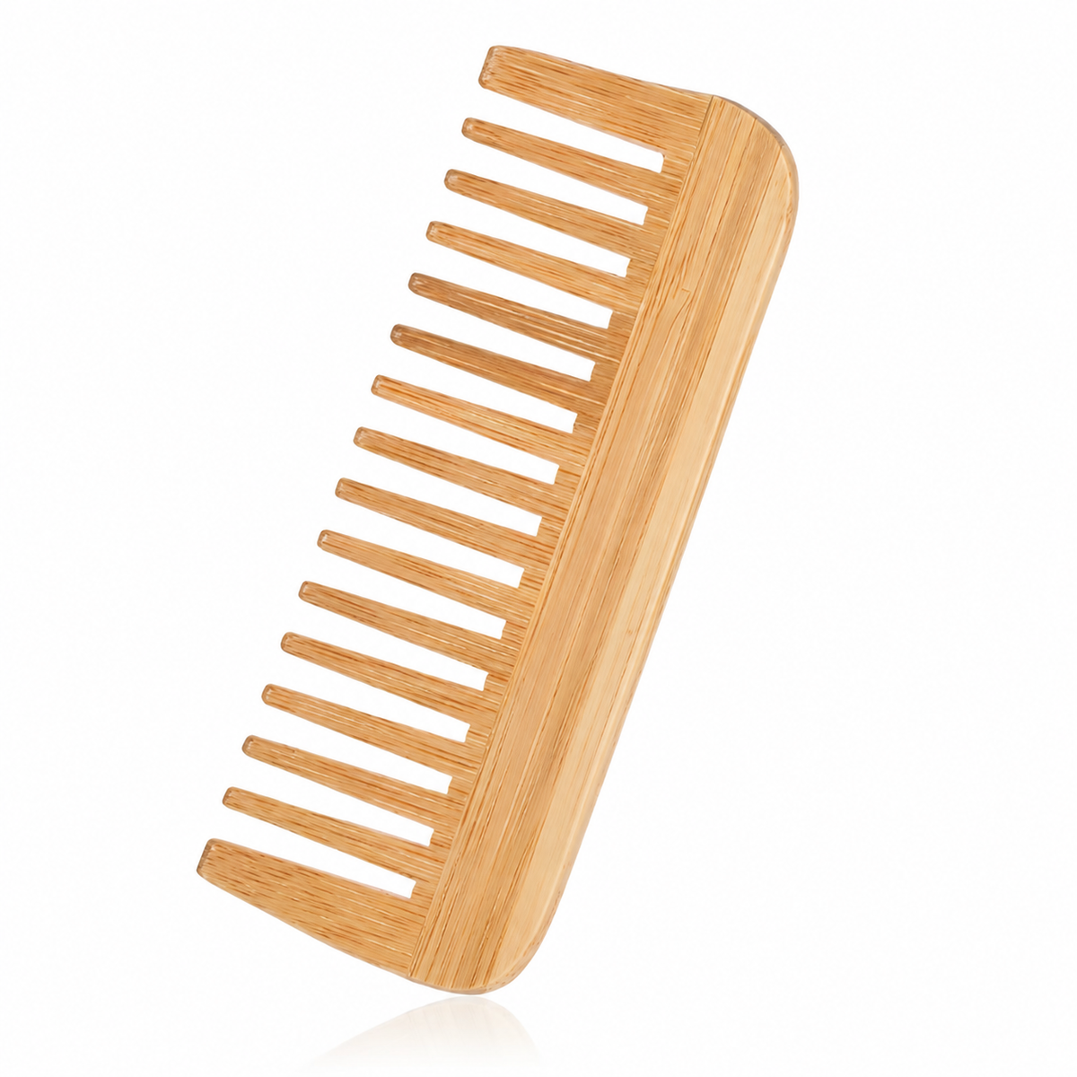 Peine de Bambú Natural | Dientes Largos y Anchos