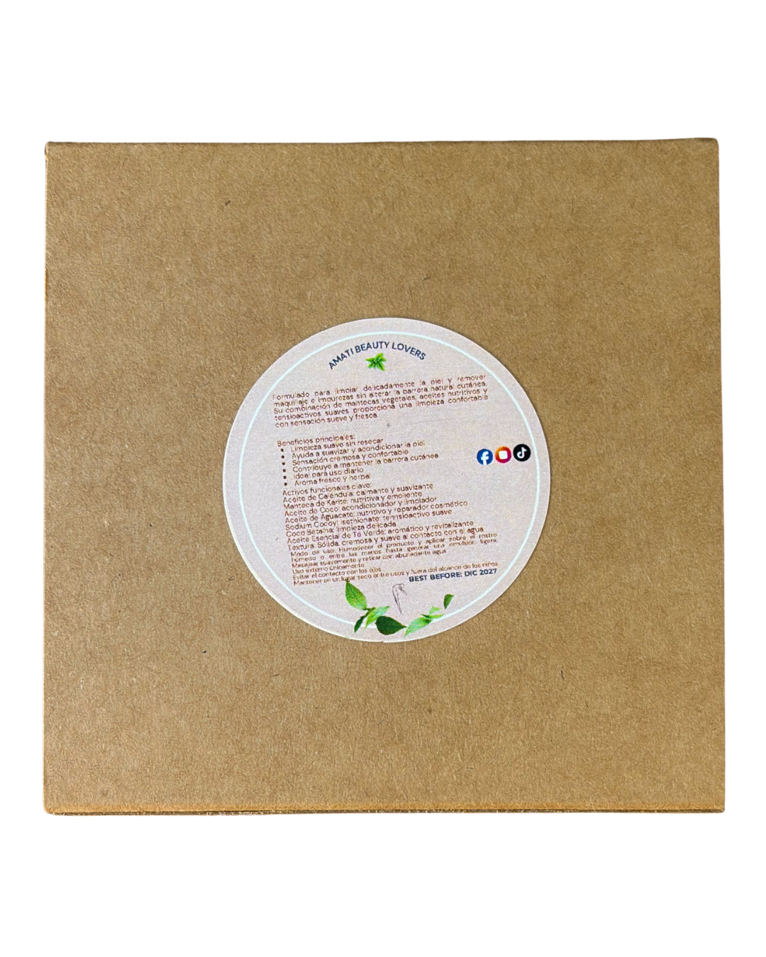 Desmaquillante/Limpiador Sólido Facial: Caléndula, Karité & Té Verde 🌿✨