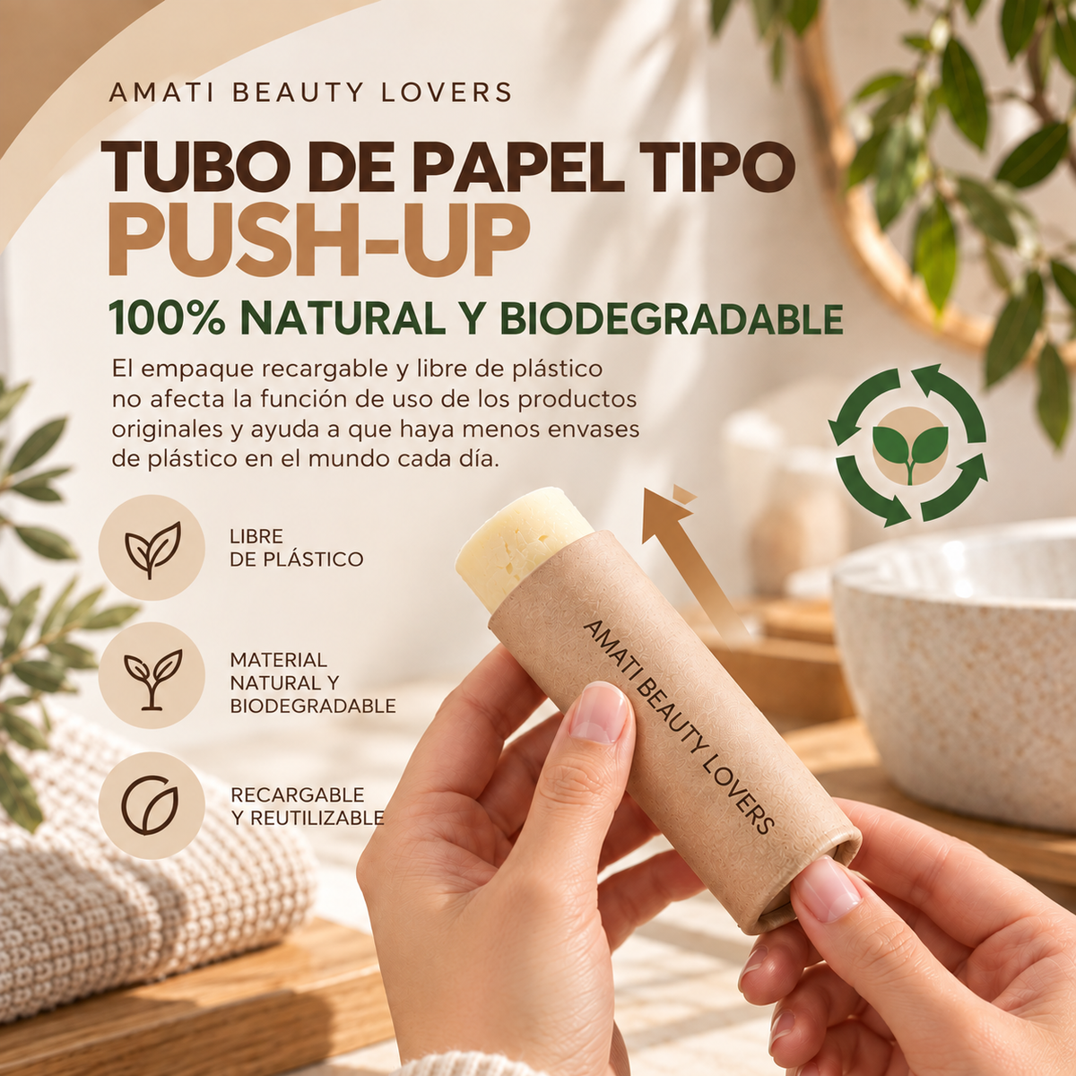 Bálsamo Labial Multifuncional en Tono Bronce