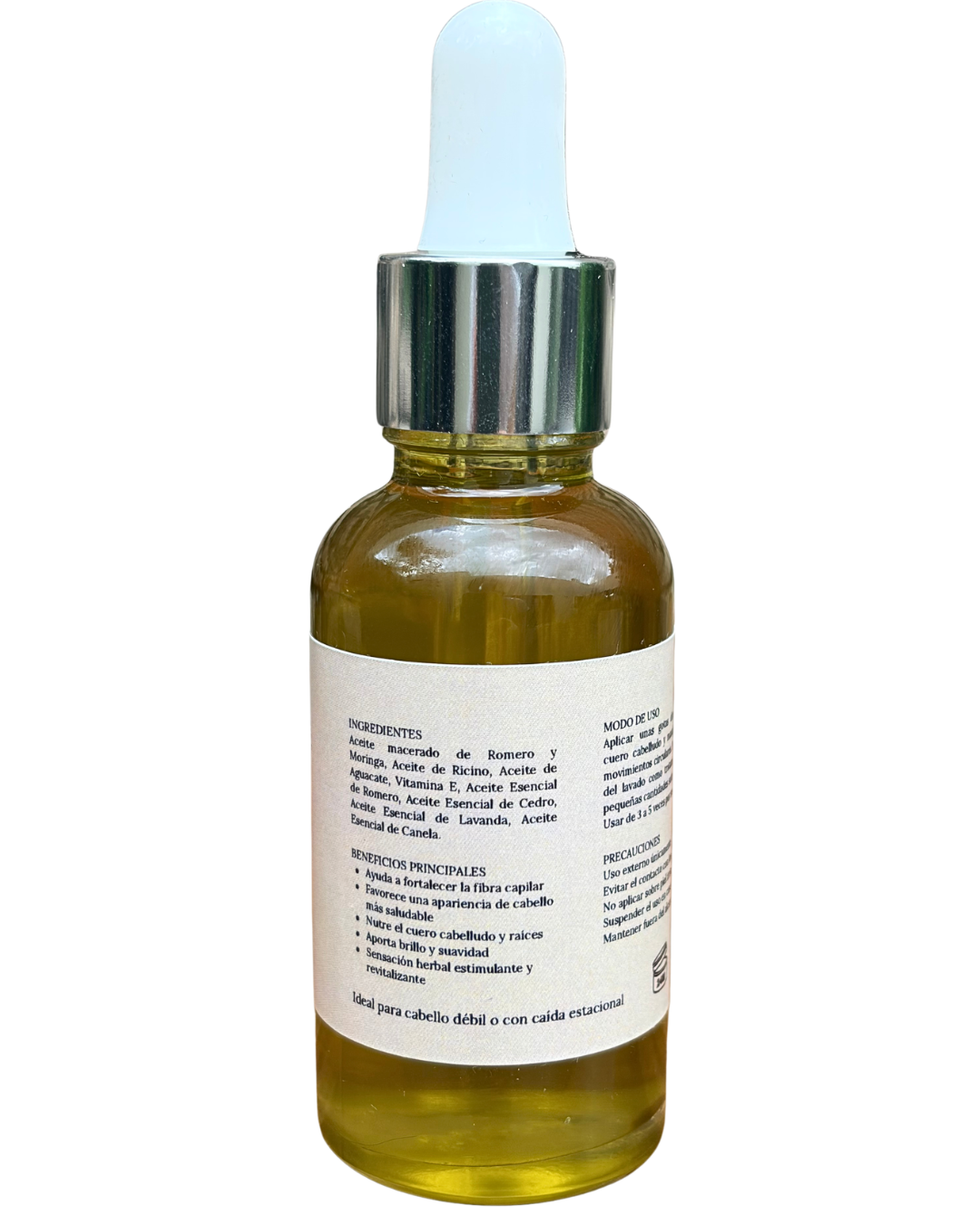 Sérum Capilar Fortalecedor & Anticaída: Romero, Moringa & Ricino 🌿💧